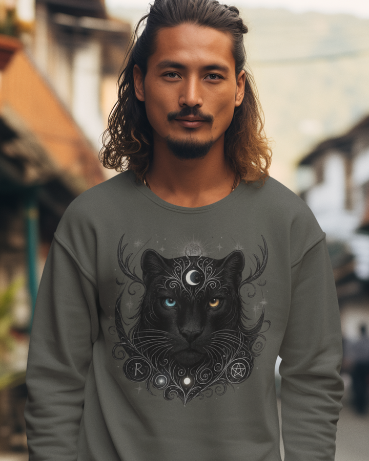 Mystik Panther Premium Sweatshirt 100 % Bio-Baumwolle Unisex