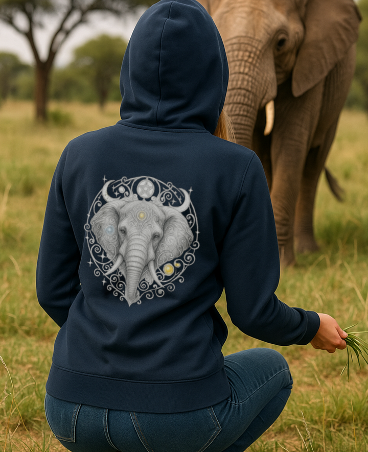 Mystik Elefant Kapuzenjacke Organic Zipper