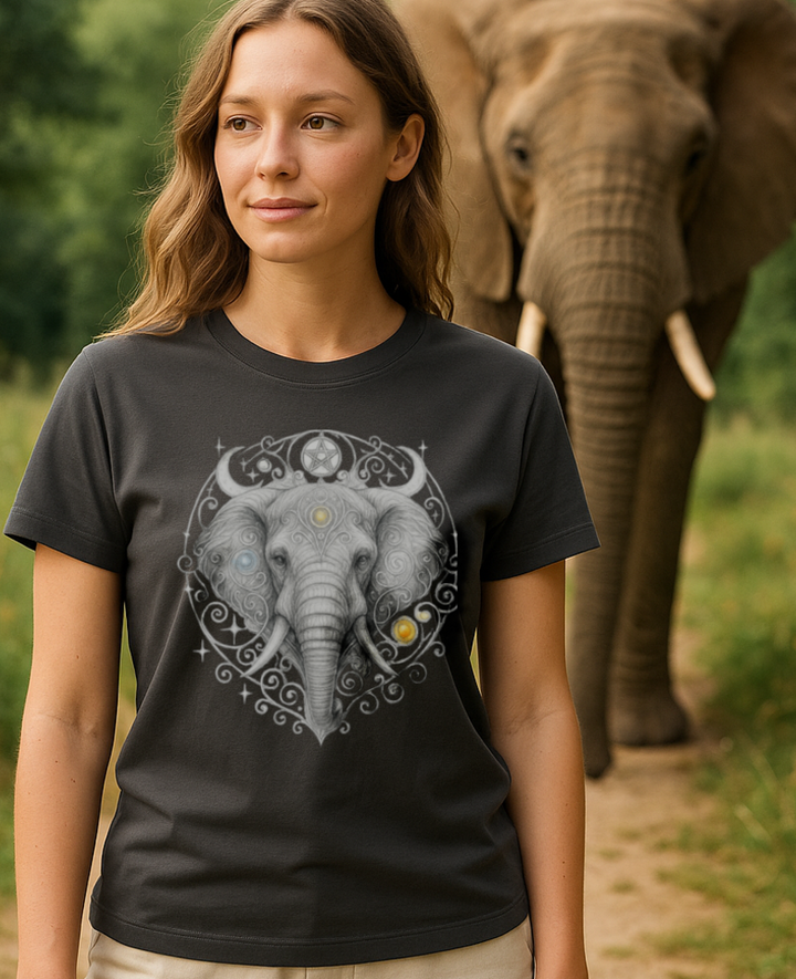 Mystik Elefant Premium Bio T-Shirt 100 % Bio-Baumwolle Unisex