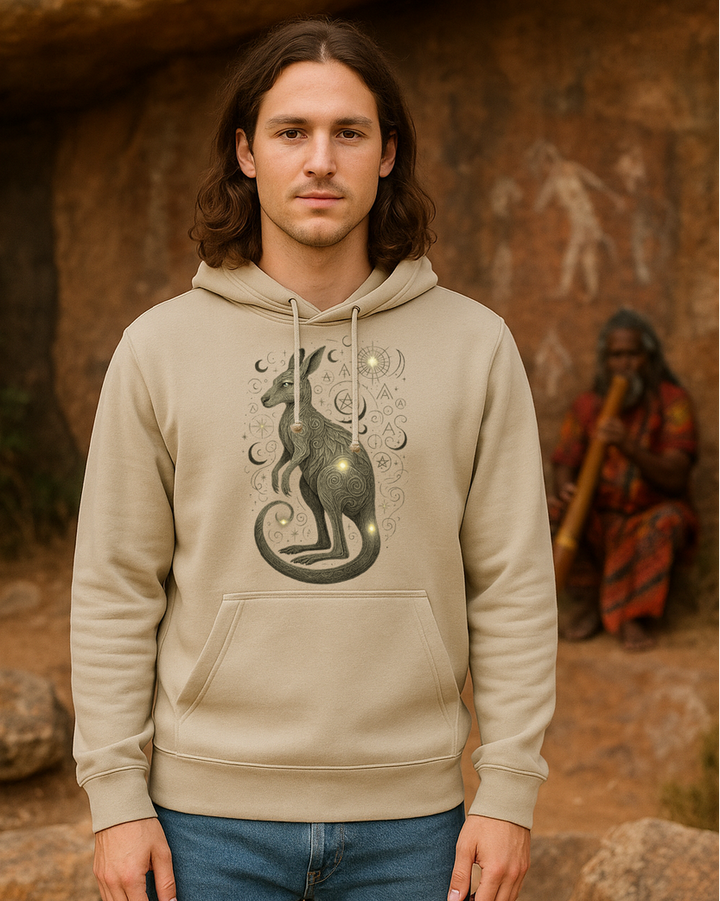 Mystik Känguru Premium Bio Hoodie 100 % Bio-Baumwolle Unisex