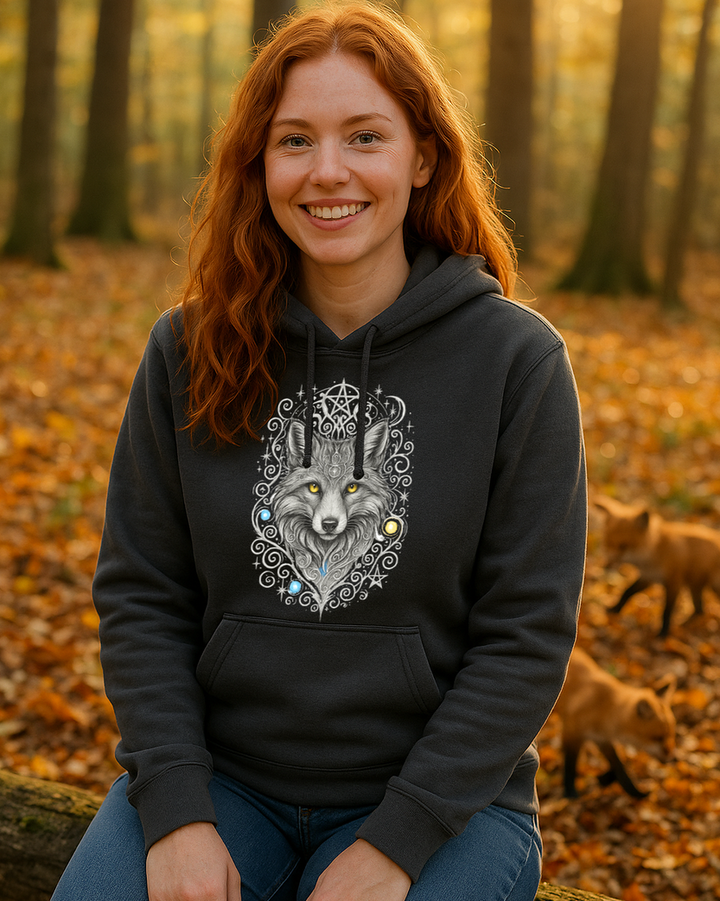 Mystik Fuchs Premium Bio Hoodie 100 % Bio-Baumwolle Unisex