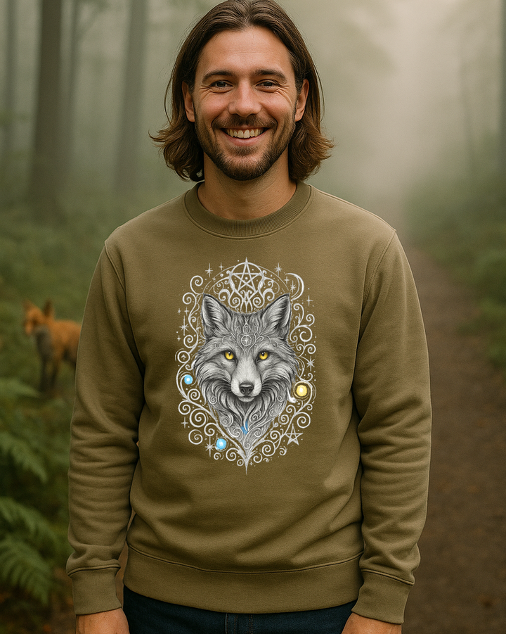 Mystik Fuchs Premium Bio Sweatshirt 100 % Bio-Baumwolle Unisex