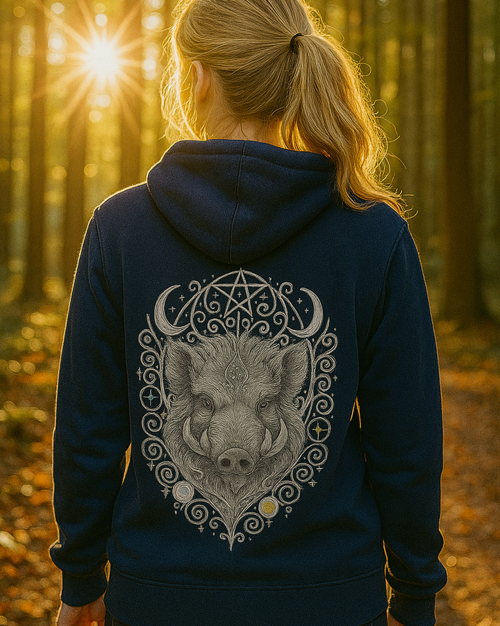 Mystik Wildschwein Kapuzenjacke Organic Zipper