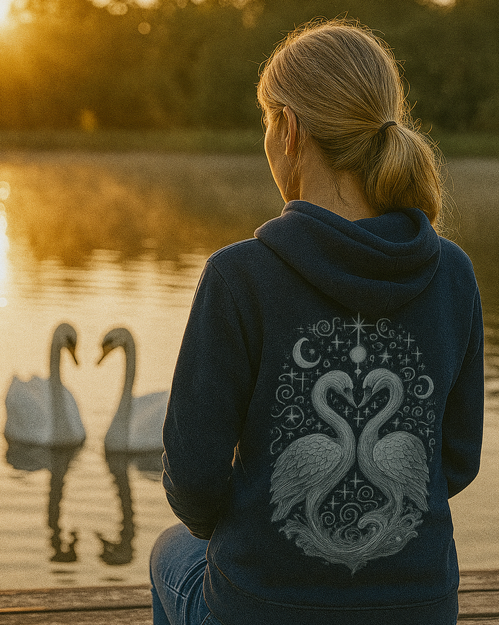 Mystik Schwan Kapuzenjacke Organic Zipper
