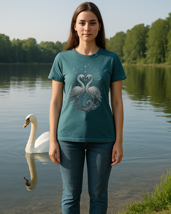 Mystik Schwan Premium Bio T-Shirt 100 % Bio-Baumwolle Unisex