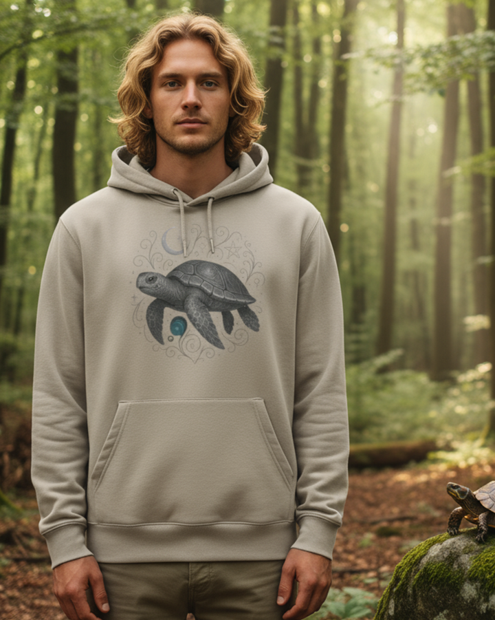 Mystik Schildkröte Premium Bio Hoodie 100 % Bio-Baumwolle Unisex