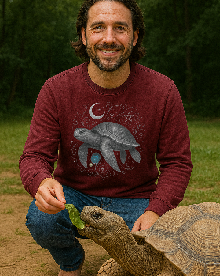 Mystik Schildkröte Premium Bio Sweatshirt 100 % Bio-Baumwolle Unisex