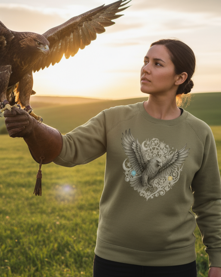 Mystik Adler Premium Bio Sweatshirt 100 % Bio-Baumwolle Unisex