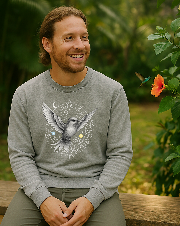 Mystik Kolibri Premium Bio Sweatshirt 100 % Bio-Baumwolle Unisex