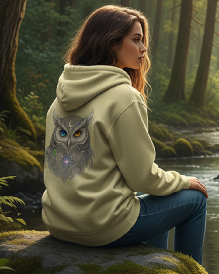 Mystik Eule Kapuzenjacke Organic Zipper