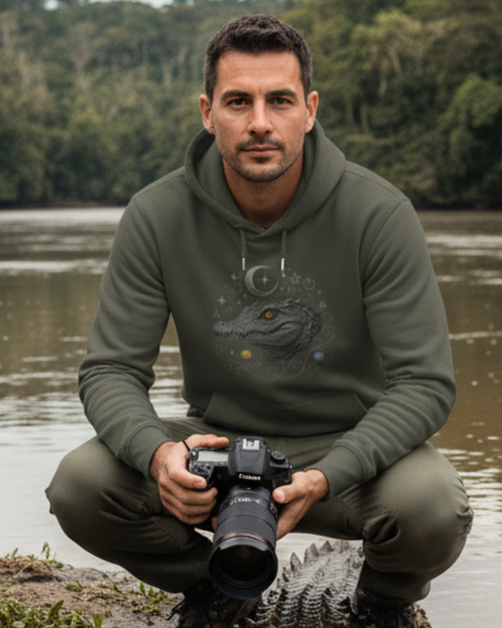 Mystik Krokodil Premium Bio Hoodie 100 % Bio-Baumwolle Unisex