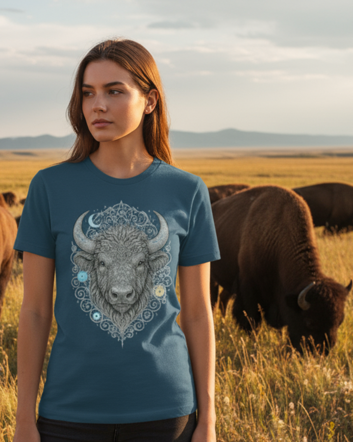 Mystik Bison Premium Bio T-Shirt 100 % Bio-Baumwolle Unisex