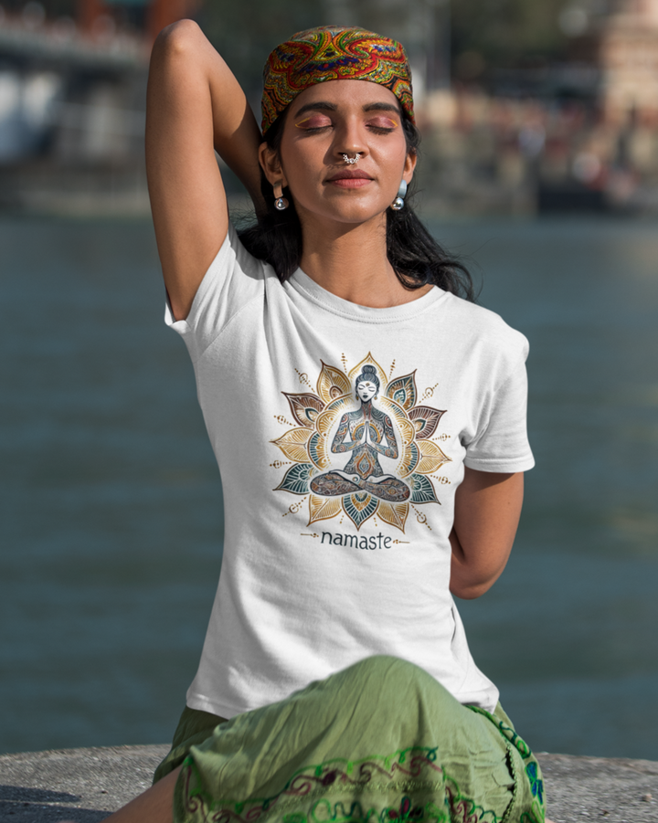 Namaste Lotus Lady Premium Bio T-Shirt 100 % Bio-Baumwolle