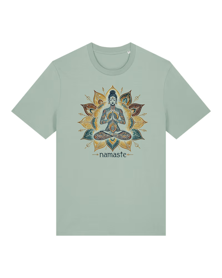 Namaste Lotus Premium Männer T-Shirt 100 % Bio-Baumwolle