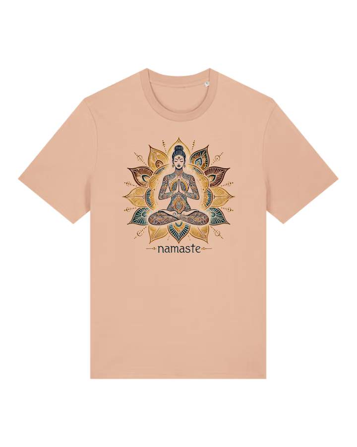 Namaste Lotus Premium Männer T-Shirt 100 % Bio-Baumwolle