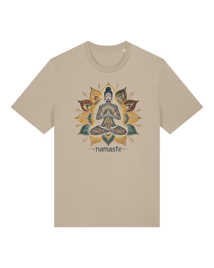 Namaste Lotus Premium Männer T-Shirt 100 % Bio-Baumwolle