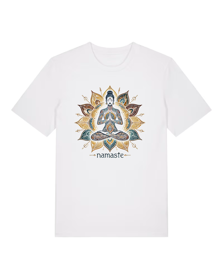 Namaste Lotus Premium Männer T-Shirt 100 % Bio-Baumwolle