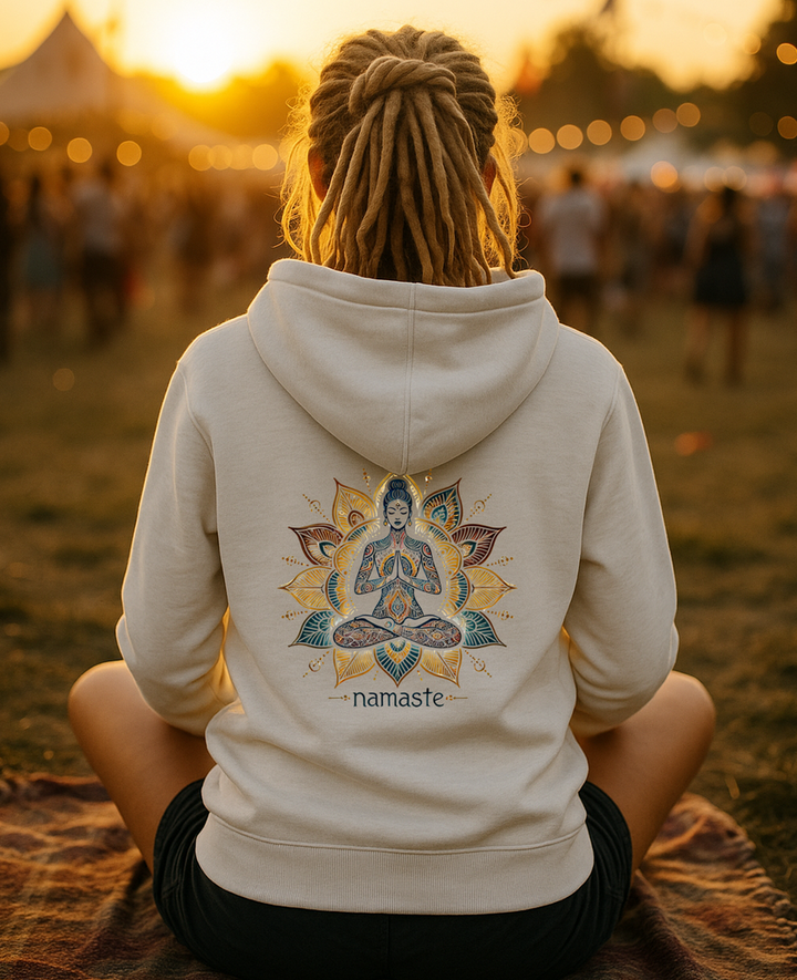 Namaste Lotus Kapuzenjacke Organic Zipper