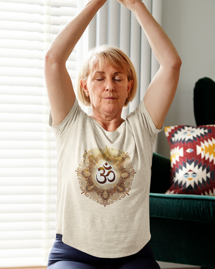 OM Mandala Lotus Lady Premium Bio T-Shirt 100 % Bio-Baumwolle