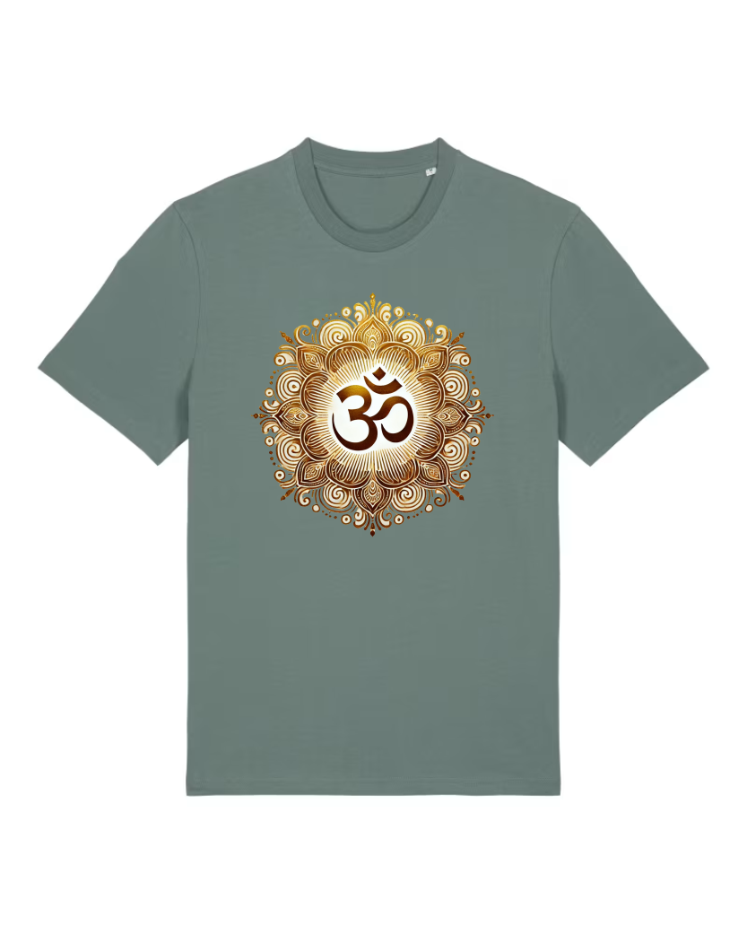 OM Mandala Lotus Premium Bio T-Shirt 100 % Bio-Baumwolle Unisex Men