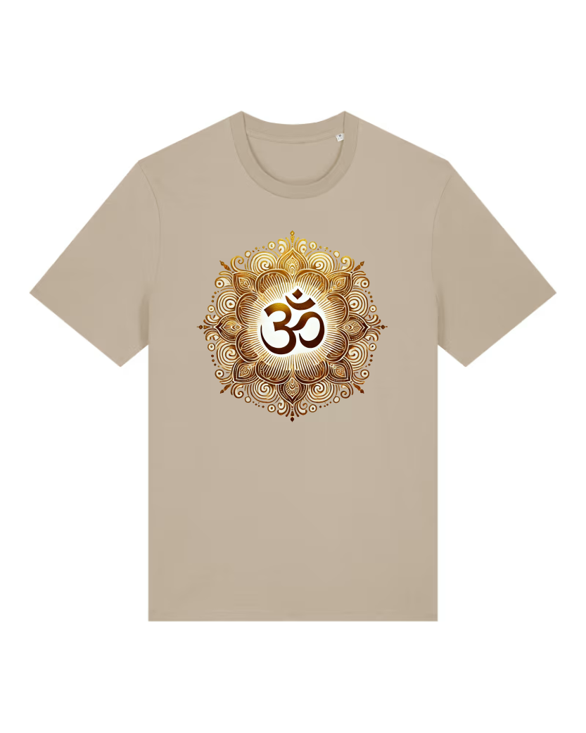 OM Mandala Lotus Premium Bio T-Shirt 100 % Bio-Baumwolle Unisex Men