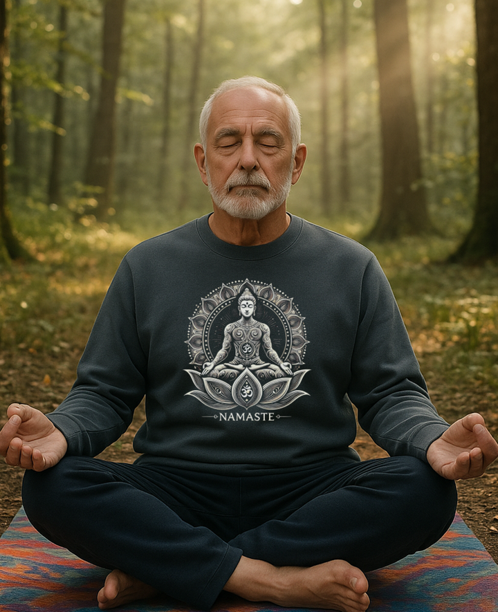Shiva Lotus Premium Sweatshirt 100 % Bio-Baumwolle Unisex