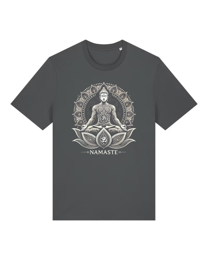Shiva Lotus Premium Männer T-Shirt 100 % Bio Baumwolle