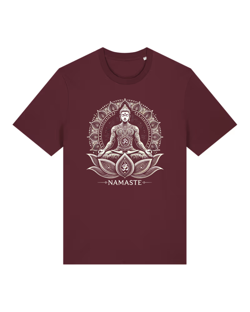 Shiva Lotus Premium Männer T-Shirt 100 % Bio Baumwolle