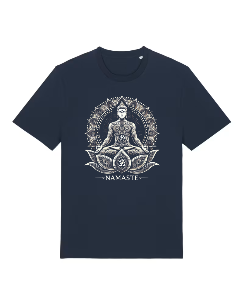 Shiva Lotus Premium Männer T-Shirt 100 % Bio Baumwolle