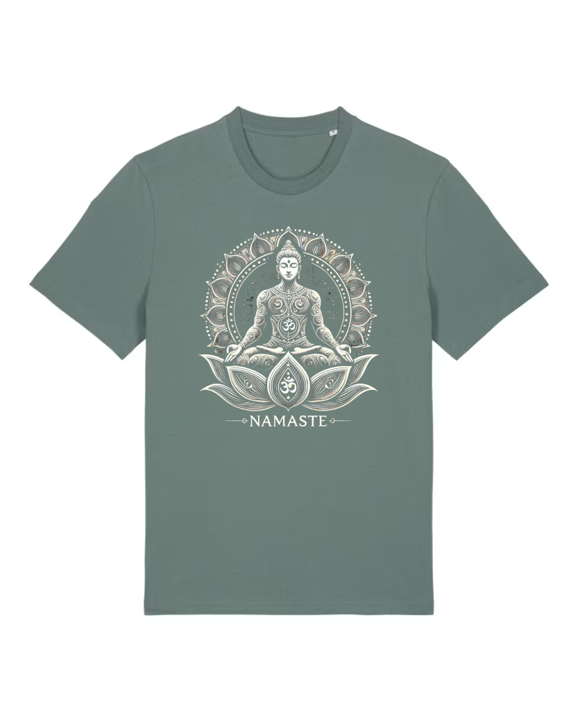 Shiva Lotus Premium Männer T-Shirt 100 % Bio Baumwolle