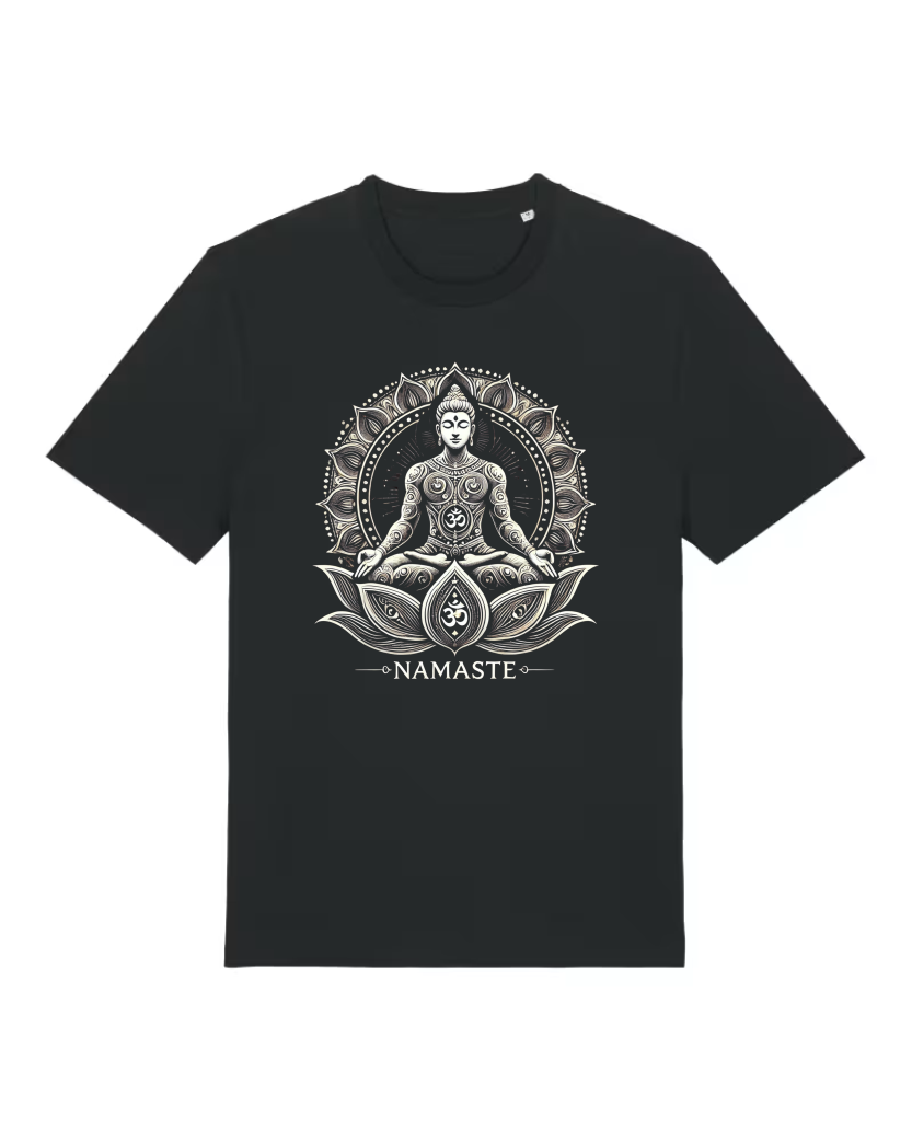 Shiva Lotus Premium Männer T-Shirt 100 % Bio Baumwolle