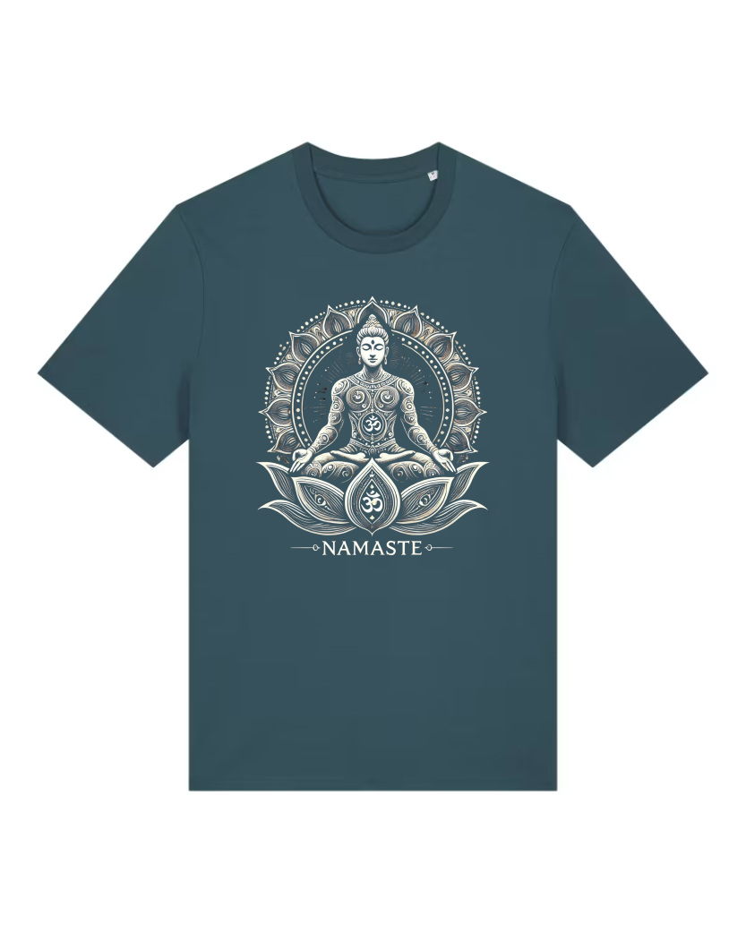 Shiva Lotus Premium Männer T-Shirt 100 % Bio Baumwolle
