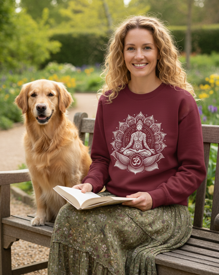 Yoga Om Premium Sweatshirt 100 % Bio-Baumwolle Unisex