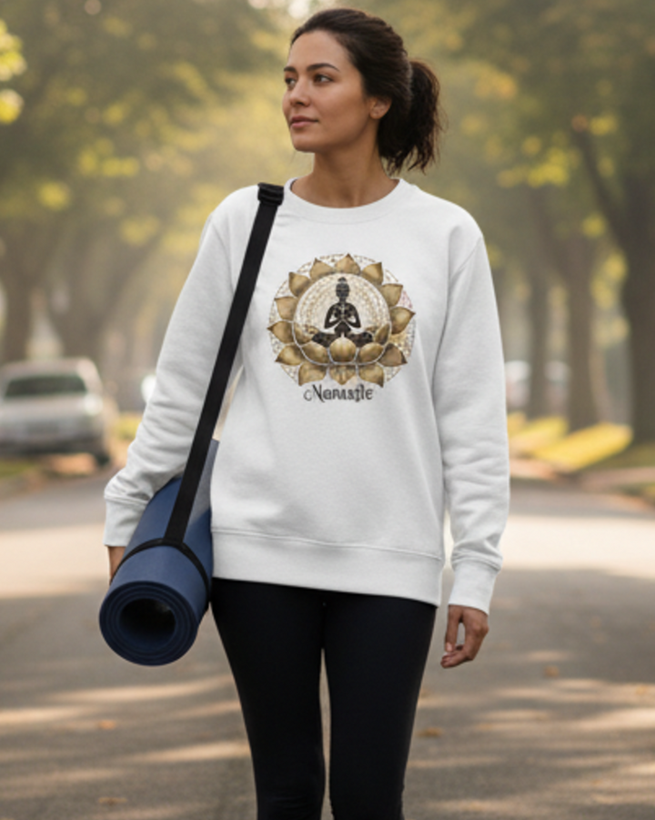 Namaste Glow Premium Sweatshirt 100 % Bio-Baumwolle Unisex