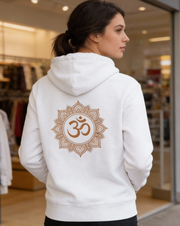 OM Lotus Kupfer Kapuzenjacke Organic Zipper