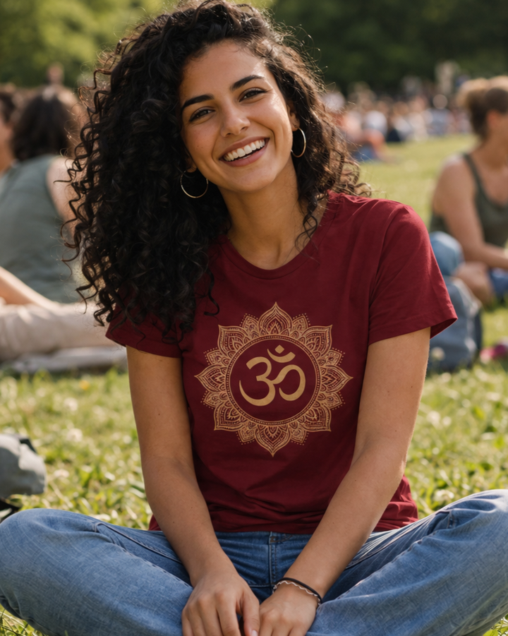 OM Lotus Kupfer Lady Premium Bio T-Shirt 100 % Bio-Baumwolle