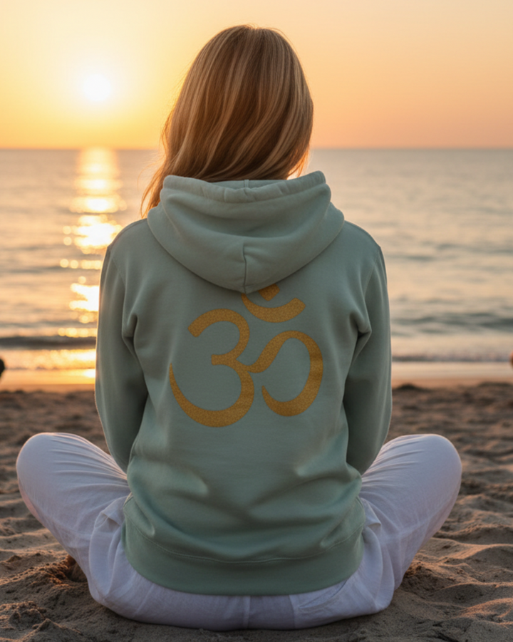 OM Gold Premium Bio Hoodie 100 % Bio-Baumwolle  Rückendruck