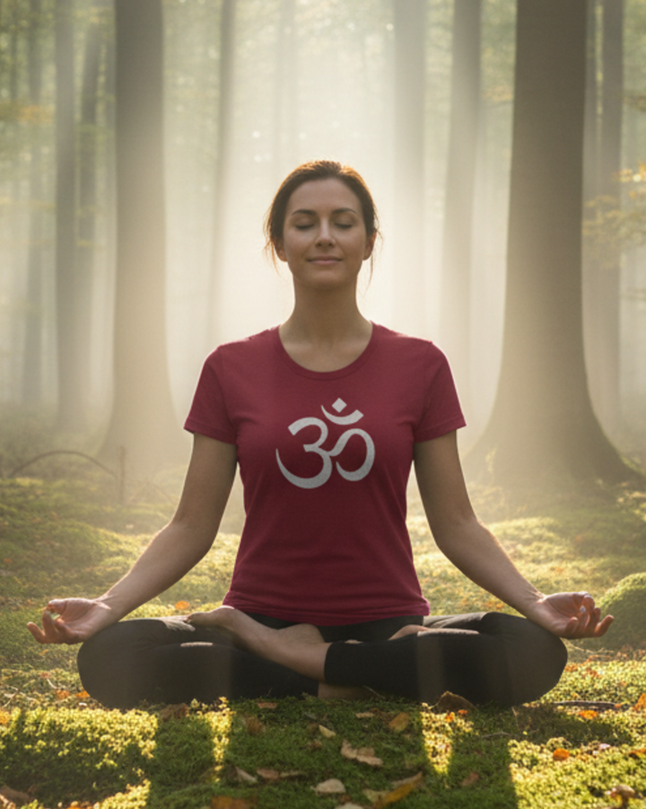 OM Silber Lady Premium Bio T-Shirt 100 % Bio-Baumwolle