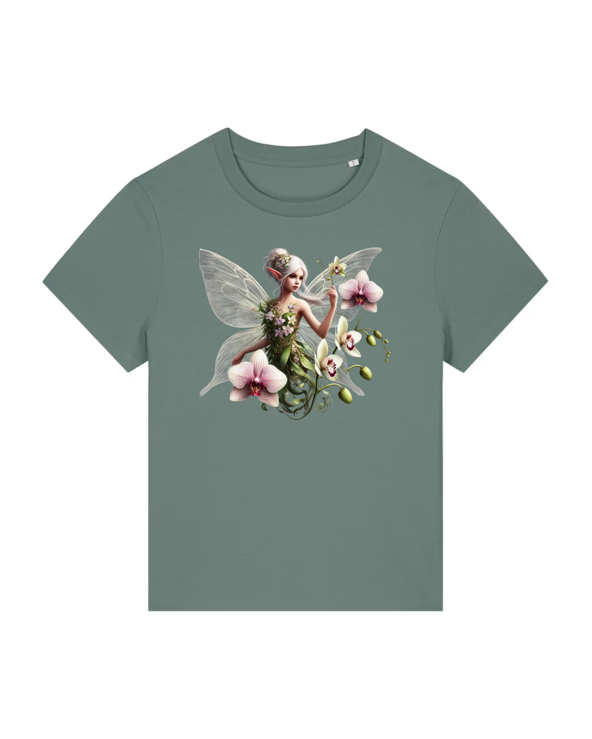 Orchidee Lady Premium Bio T-Shirt 100 % Bio-Baumwolle