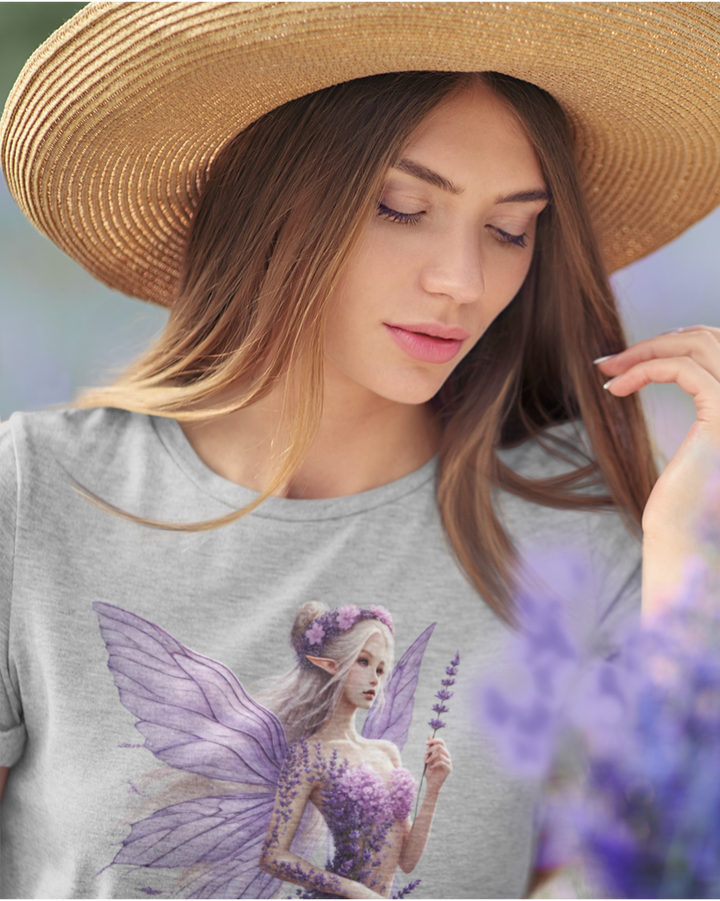 Lavendel Lady Premium Bio T-Shirt 100 % Bio-Baumwolle