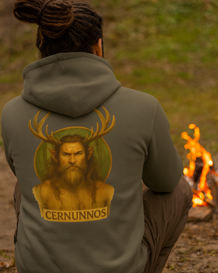 Cernunnos Premium Bio Hoodie 100 % Bio-Baumwolle Rückendruck