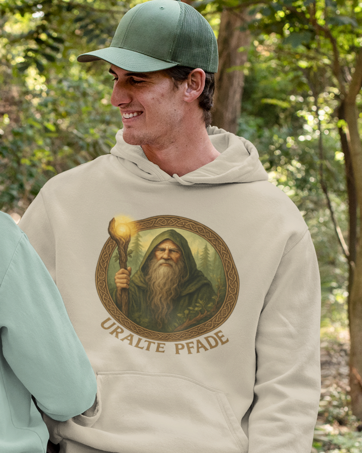 Uralte Pfade Premium Bio Hoodie 100 % Bio-Baumwolle Unisex