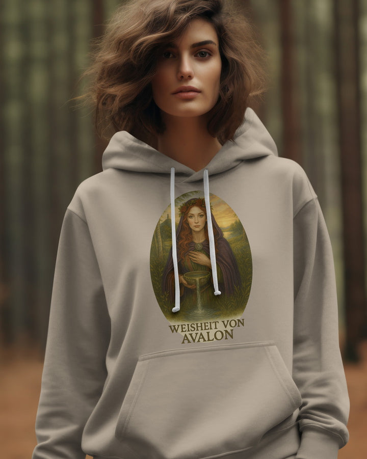 Weisheit von Avalon Premium Bio Hoodie 100 % Bio-Baumwolle Unisex