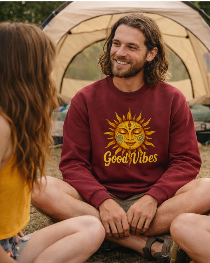 Good Vibes Premium Bio Sweatshirt 100 % Bio-Baumwolle Unisex