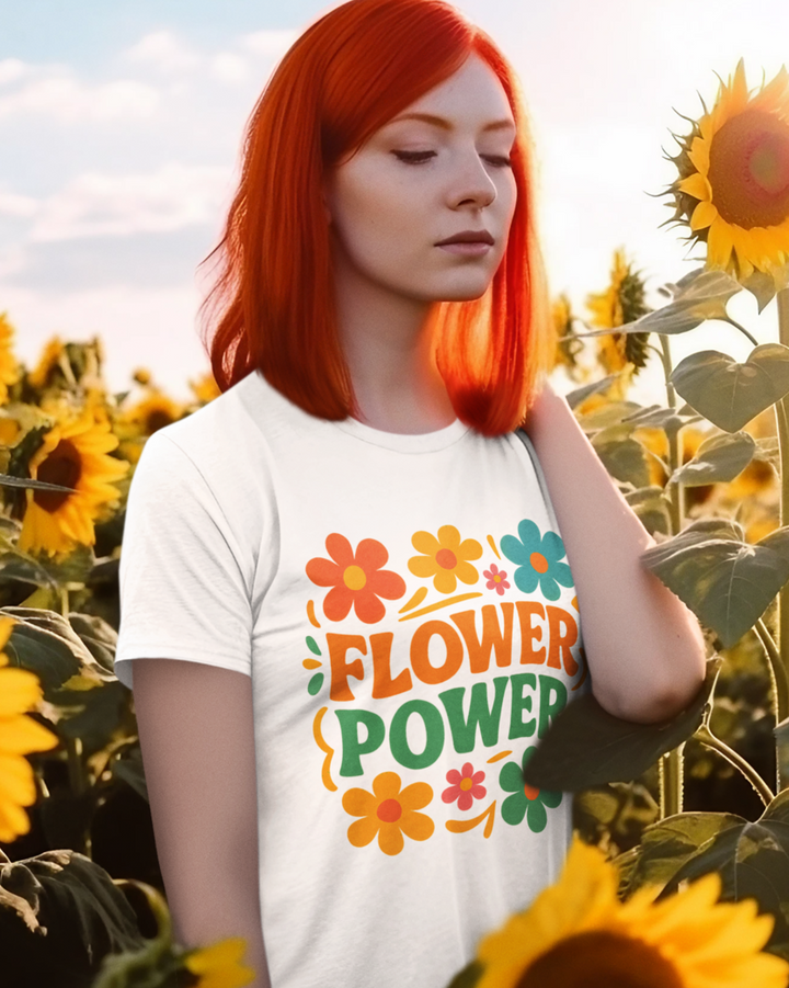 Flower Power Premium Bio T-Shirt 100 % Bio-Baumwolle Unisex
