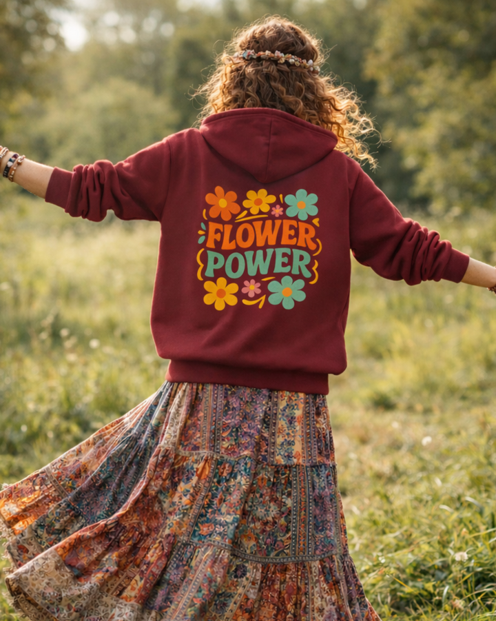 Flower Power Kapuzenjacke Organic Zipper