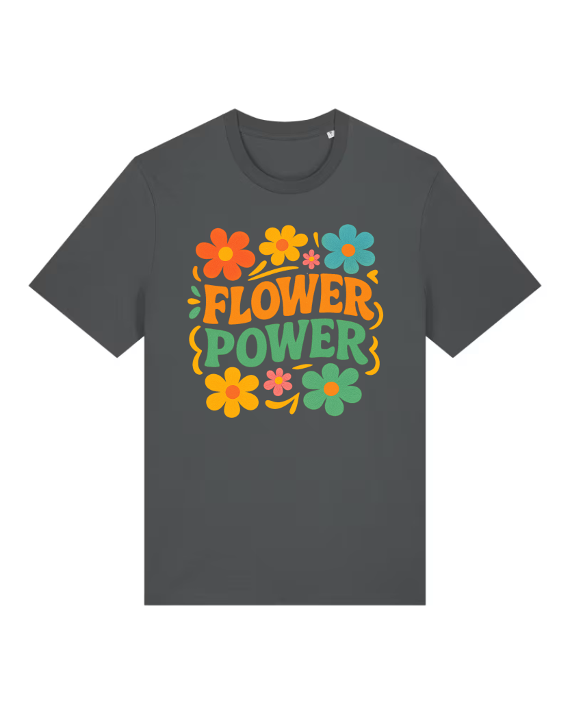 Flower Power Premium Bio T-Shirt 100 % Bio-Baumwolle Unisex