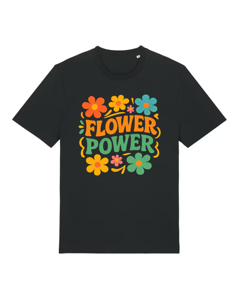 Flower Power Premium Bio T-Shirt 100 % Bio-Baumwolle Unisex