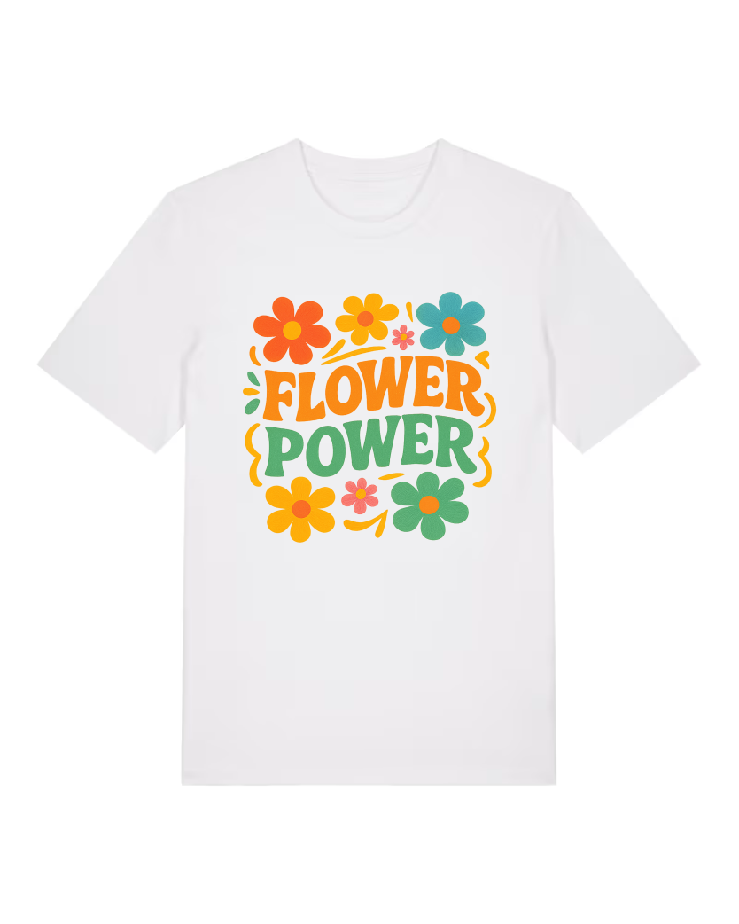 Flower Power Premium Bio T-Shirt 100 % Bio-Baumwolle Unisex
