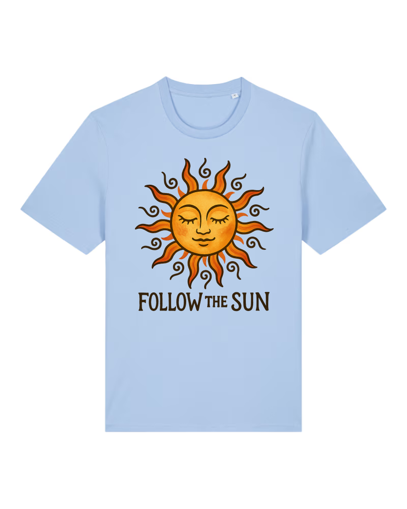Follow the Sun Premium Bio T-Shirt 100 % Bio-Baumwolle Unisex